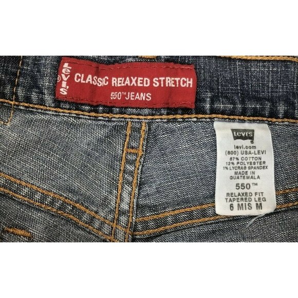 Women's Levi's Classic Relaxed Fit Stretch 550 Jeans Tapered Leg Size Medium - Picture 4 of 7